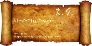 Király Ivett névjegykártya